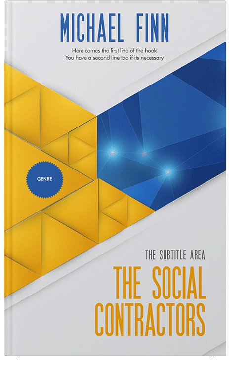 Front view of Fun Blue #1410 - Premade Business Book Cover