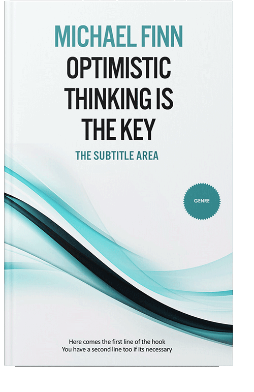 Front view of Blue Dianne #1415 - Premade Abstract Book Cover