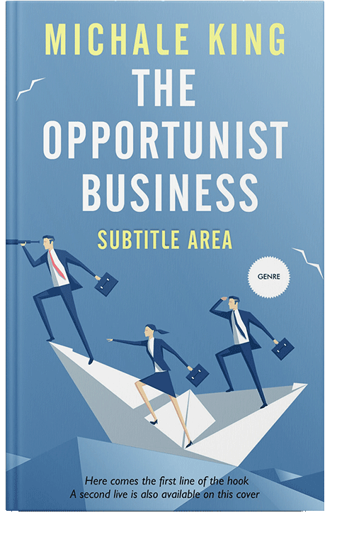 Front view of Glacier #1459 - Premade Business Book Cover