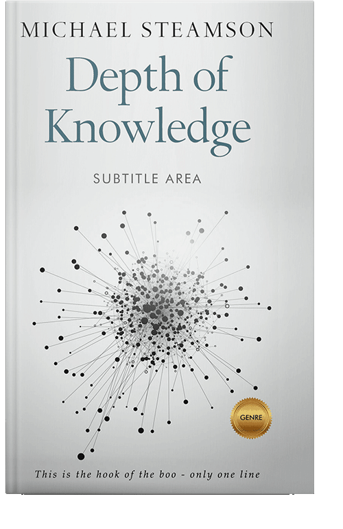 Front view of Black Haze #1469 - Premade Abstract Book Cover