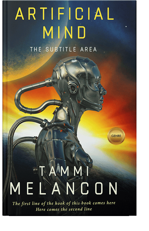 Front view of Di Serria #1514 - Premade Science Fiction Book Cover