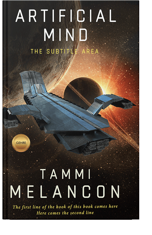 Front view of Gondola #1515 - Premade Science Fiction Book Cover