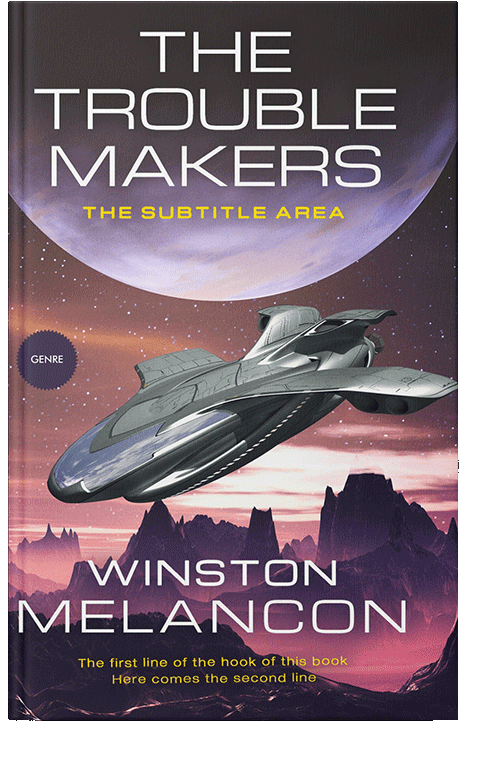 Front view of Blackcurrant #1538 - Premade Science Fiction Book Cover