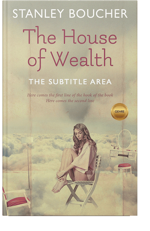 Front view of Chino #1599 - Premade Abstract Book Cover