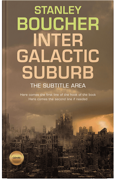 Front view of Yellow Metal #1612 - Premade Apocalyptica Book Cover