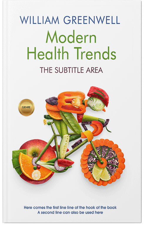 Front view of Premade Health & Dieting & Fitness Book Cover - Luxor Gold