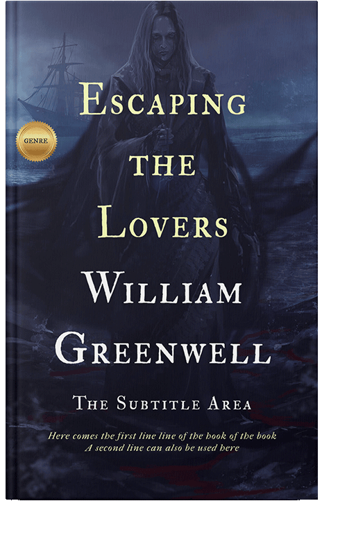 Front view of Ebony #1633 - Premade Fantasy Book Cover