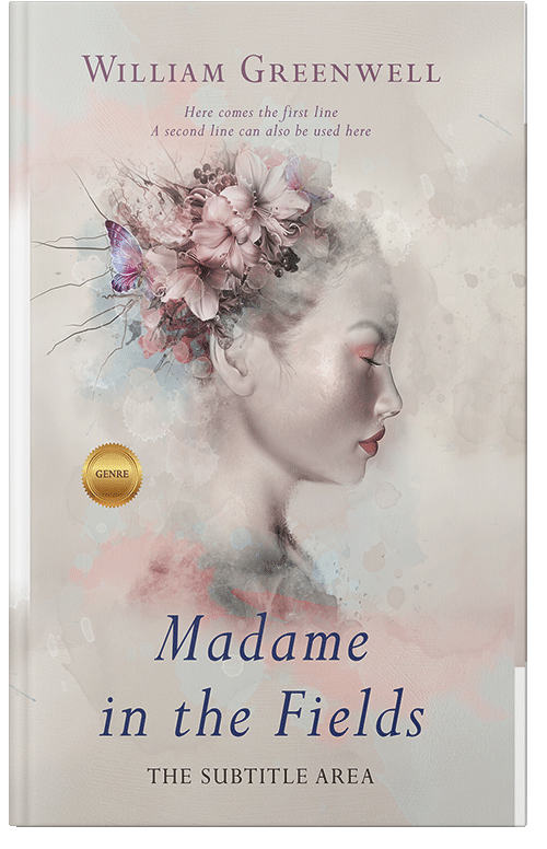 Front view of Premade Abstract Book Cover - Swirl