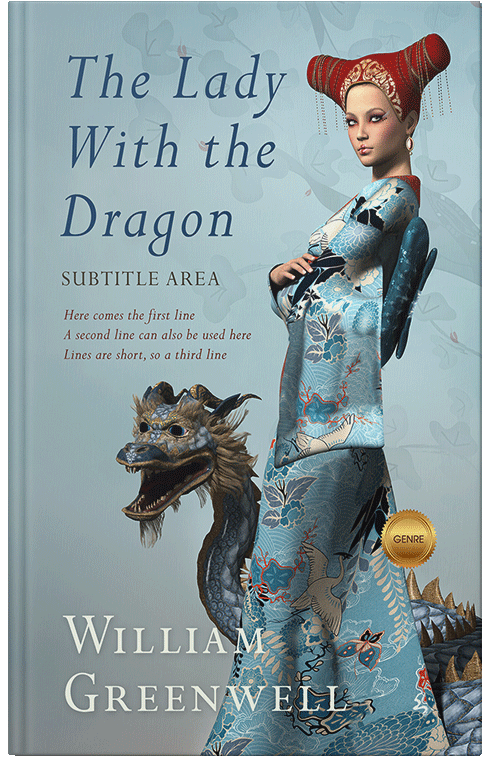 Front view of Premade Fantasy Book Cover - Gull Gray