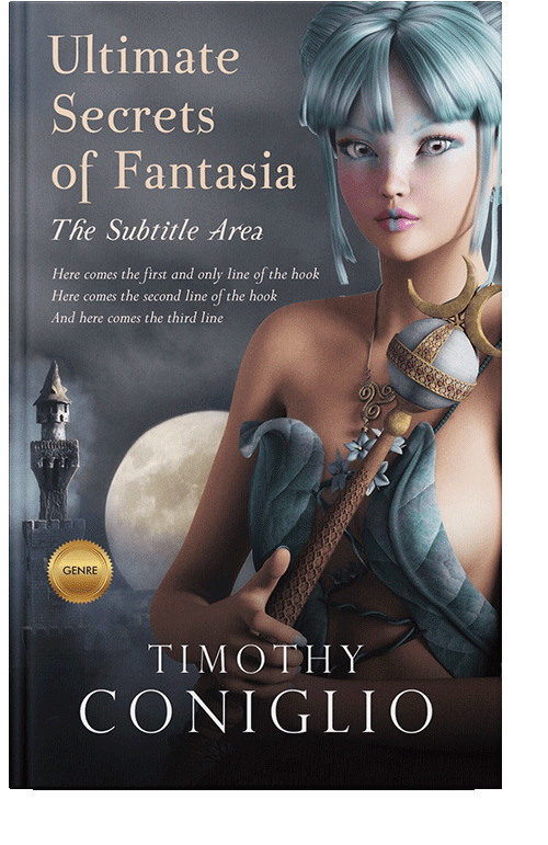 Front view of Tuna #1661 - Premade Fantasy Book Cover