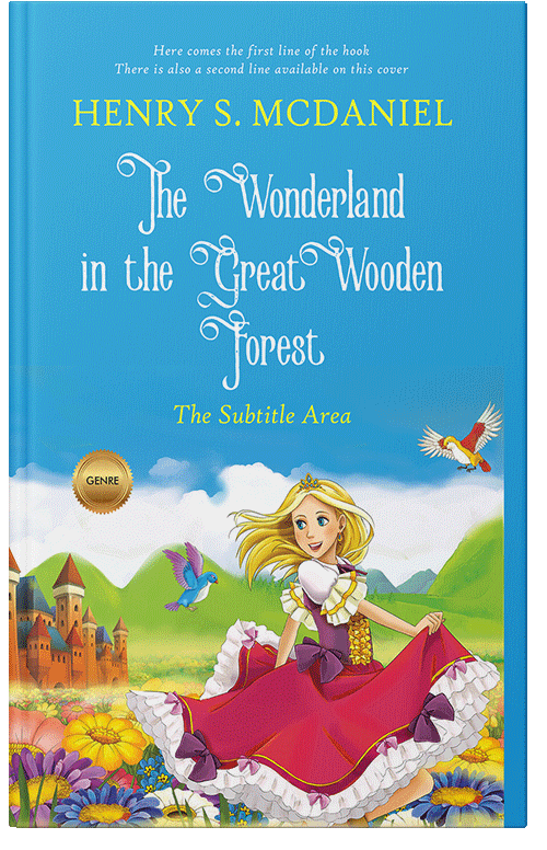 Front view of Premade Fantasy Book Cover - Curious Blue