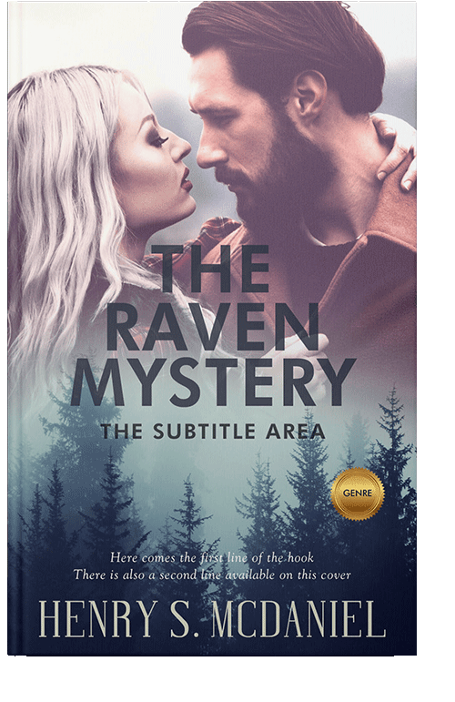 Front view of Pink Swan #1675 - Premade Romance Book Cover