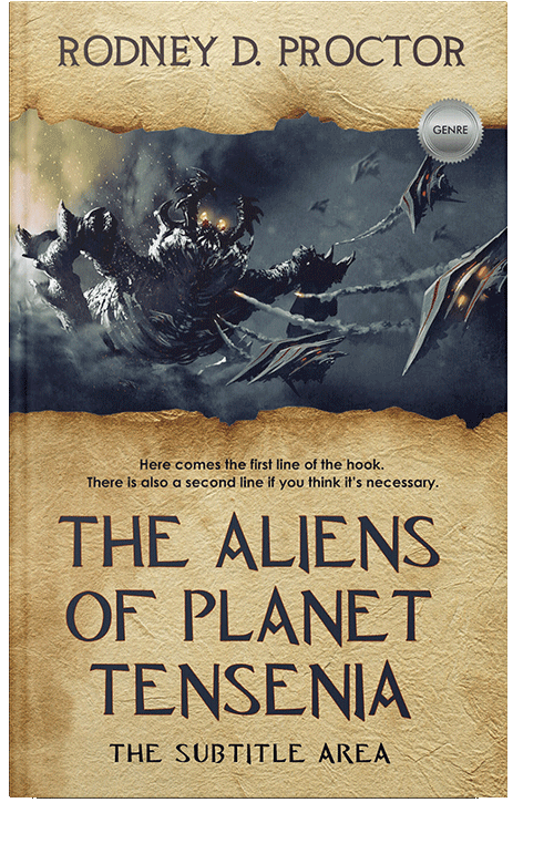 Front view of Ebony Clay #1700 - Premade Science Fiction Book Cover