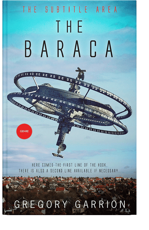 Front view of Powder Blue #1755 - Premade Science Fiction Book Cover