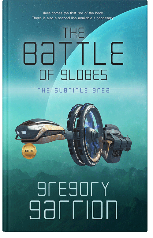 Front view of Nile Blue #1767 - Premade Science Fiction Book Cover