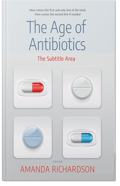 Front view of Premade Medical Book Cover - Iron