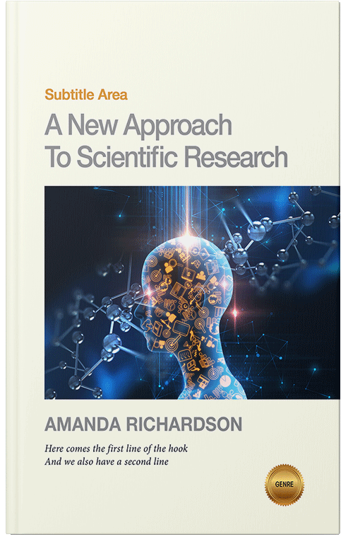 Front view of Premade Abstract Book Cover - Pampas