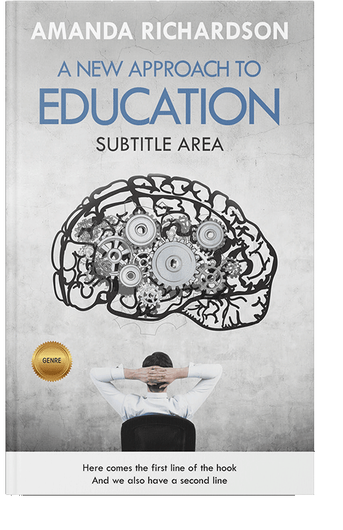 Front view of Quill Gray #1821 - Premade Business Book Cover