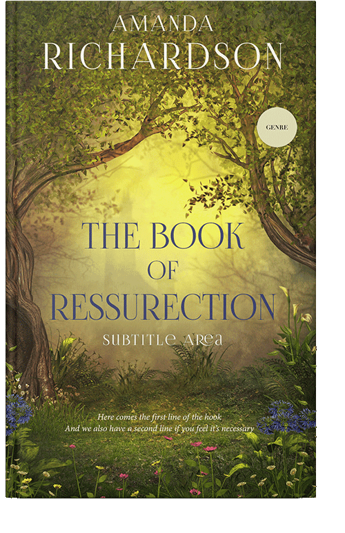 Front view of Thatch Green #1850 - Premade Fantasy Book Cover