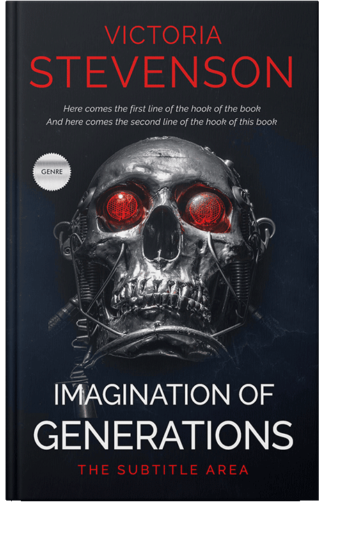 Front view of Ebony #1902 - Premade Science Fiction Book Cover