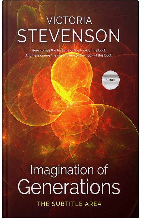 Front view of Rustic Red #1912 - Premade Abstract Book Cover