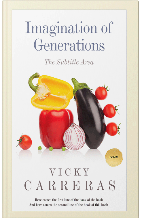 Front view of Premade Cookbooks & Food & Wine Book Cover - Tundora