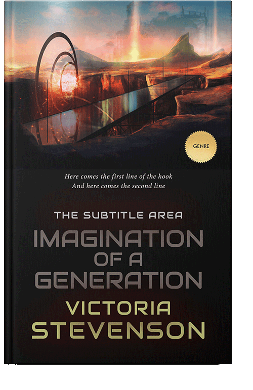 Front view of Tan #1940 - Premade Science Fiction Book Cover