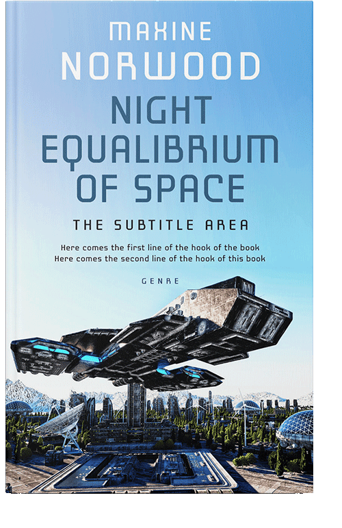 Front view of Blizzard Blue #1952 - Premade Science Fiction Book Cover