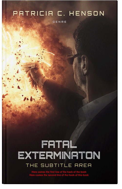 Front view of Premade Mystery & Thriller & Suspense Book Cover - Gold Sand