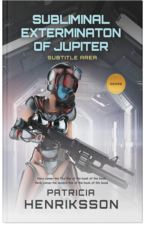 Front view of Premade Science Fiction Book Cover - French Gray