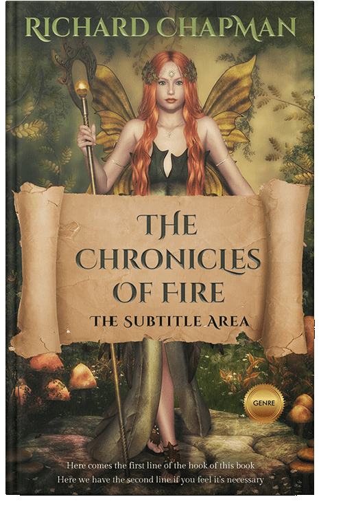 Front view of Twine #2039 - Premade Fantasy Book Cover