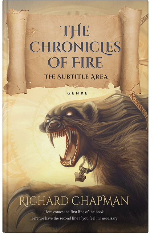 Front view of Tan #2045 - Premade Fantasy Book Cover