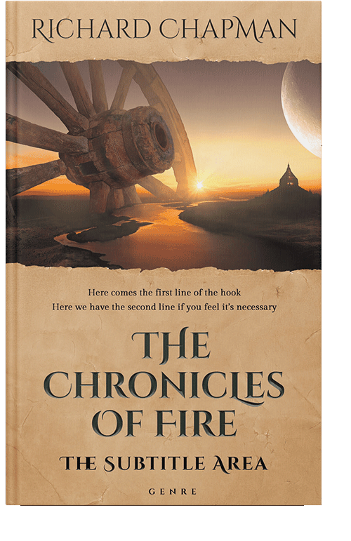 Front view of Tan #2047 - Premade Science Fiction Book Cover