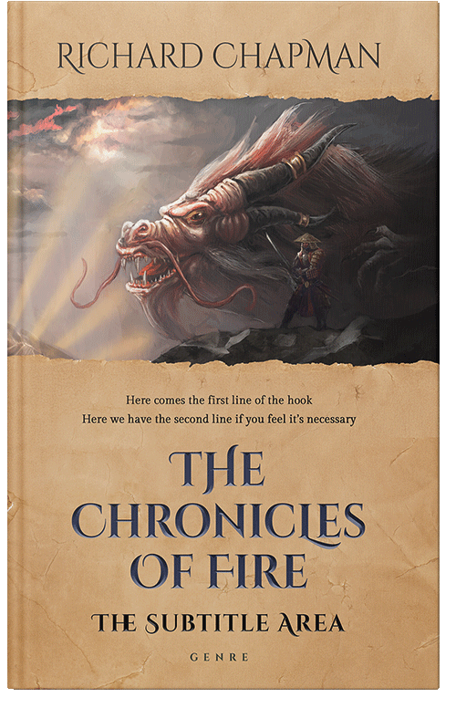 Front view of Premade Fantasy Book Cover - Tan