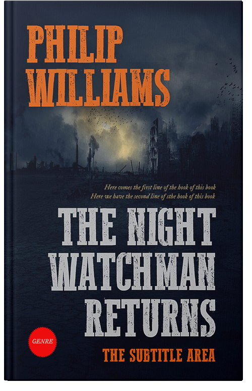 Front view of Premade Mystery & Thriller & Suspense Book Cover - Antique Brass