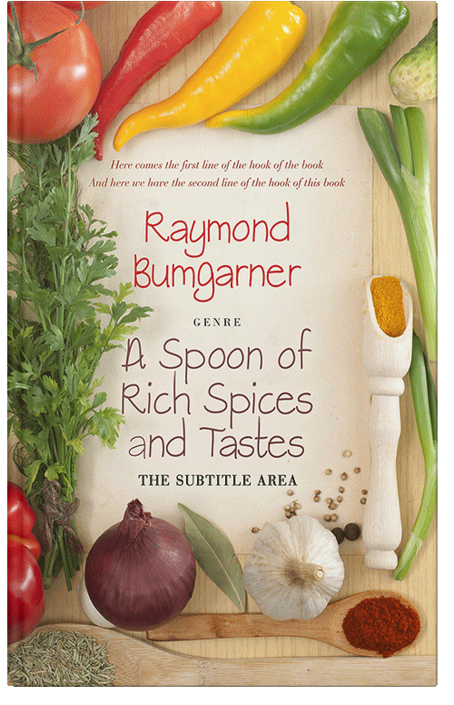 Front view of Premade Cookbooks & Food & Wine Book Cover - Aths Special