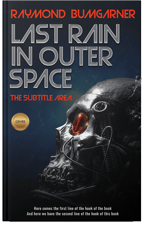 Front view of Ebony #2104 - Premade Science Fiction Book Cover