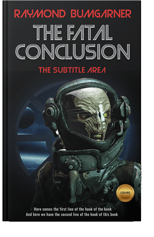 Front view of Black #2106 - Premade Apocalyptica Book Cover | BookCoverZone