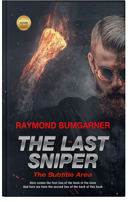 Front view of Mirage #2114 - Premade Action & Adventure Book Cover