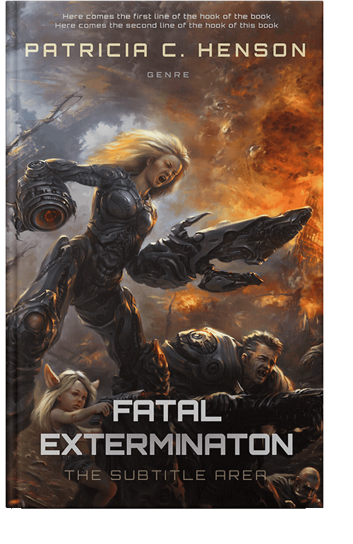 Front view of English Walnut #2136 - Premade Science Fiction Book Cover