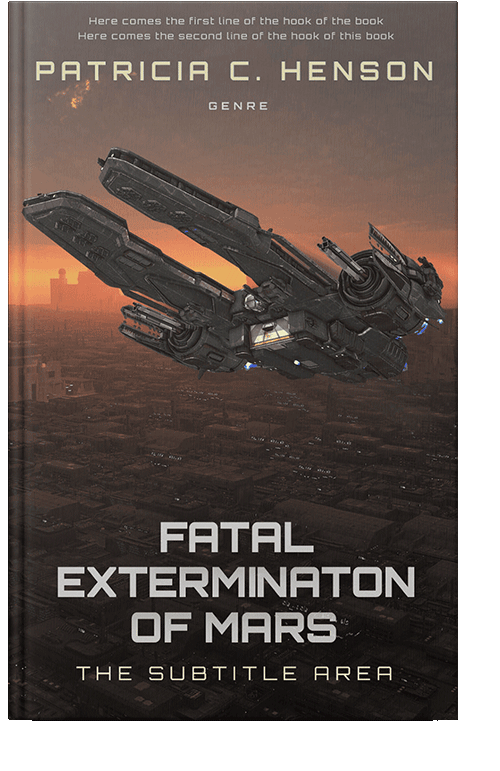 Front view of Taupe #2138 - Premade Science Fiction Book Cover