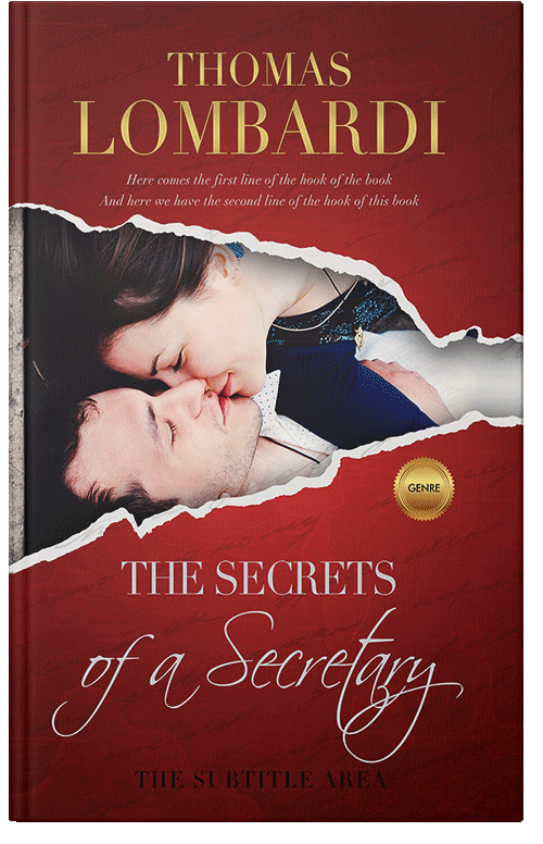 Front view of Premade Romance Book Cover - Falu Red