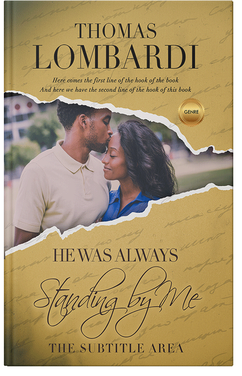 Front view of Premade Romance Book Cover - Laser
