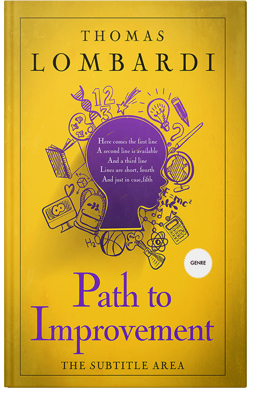 Front view of Premade Abstract Book Cover - Buttercup