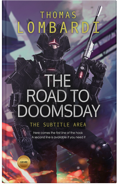 Front view of Premade Science Fiction Book Cover - Bleached Cedar