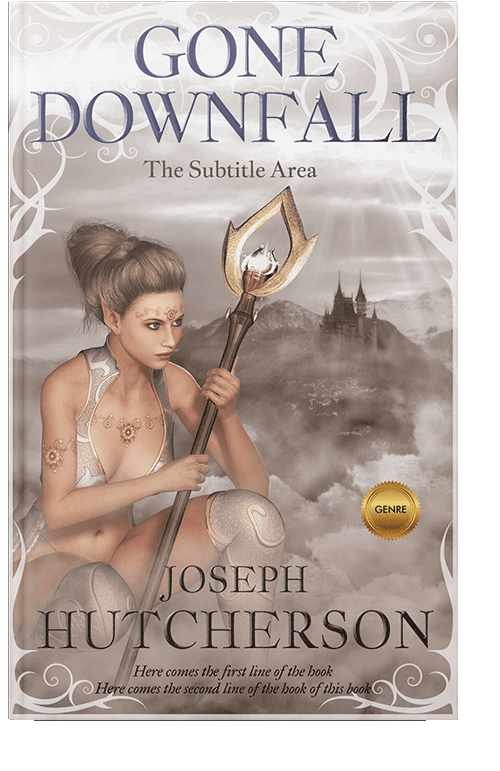 Front view of Soft Amber #2263 - Premade Fantasy Book Cover