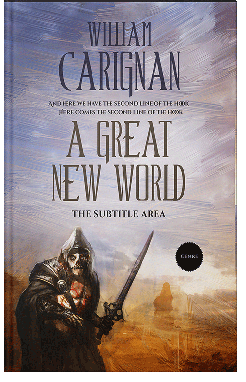 Front view of Premade Fantasy Book Cover - Pale Slate