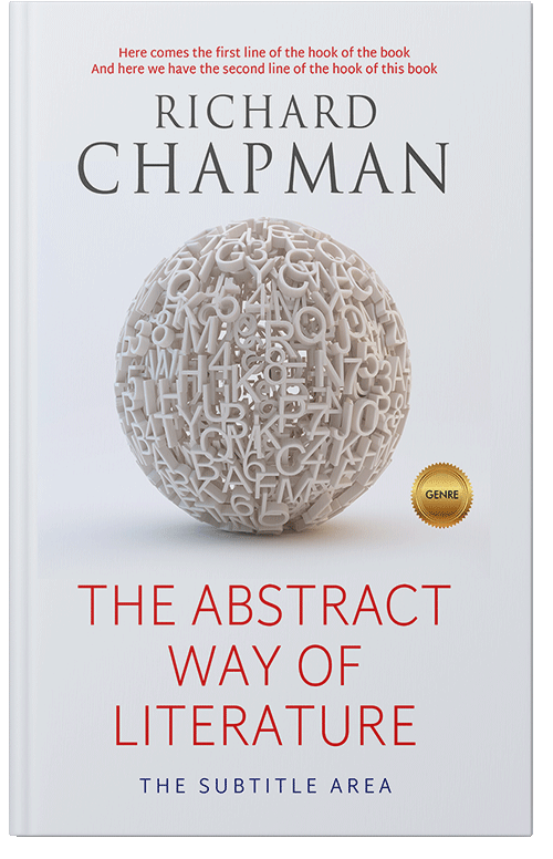 Front view of Premade Abstract Book Cover - Mischka