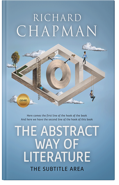 Front view of Premade Surreal Book Cover - Polo Blue