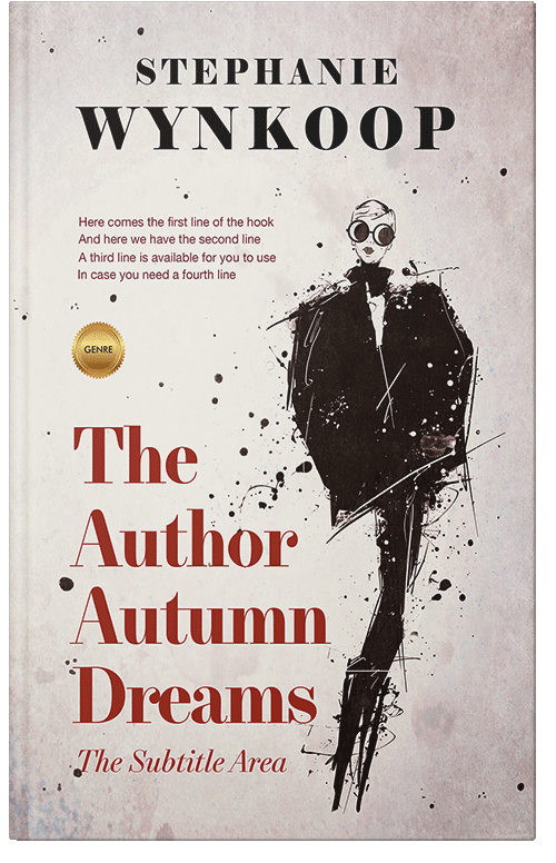 Front view of Premade Abstract Book Cover - Pampas